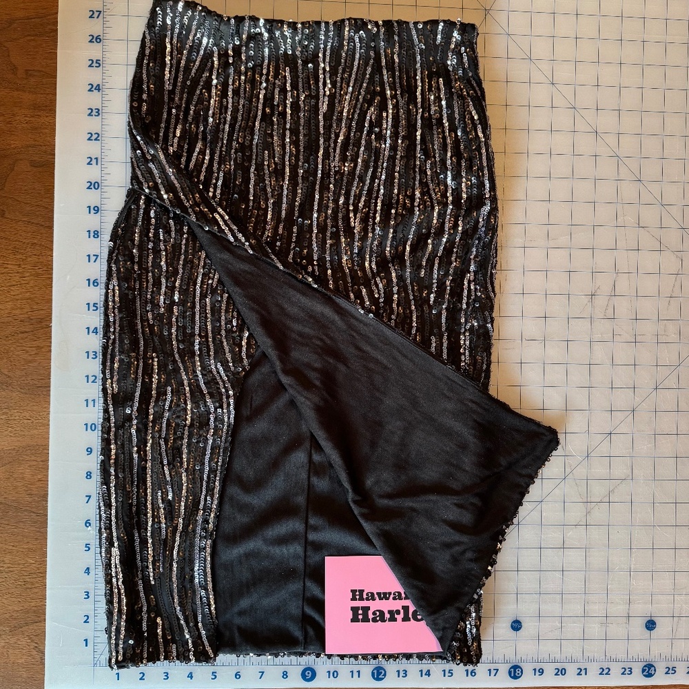 High Slit, High Shine – Midnight Rodeo Cowgirl Skirt